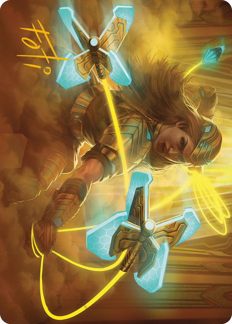 Bladehold War-Whip Art Card (Gold-Stamped Signature) [Phyrexia: All Will Be One Art Series] | Good Games Morley