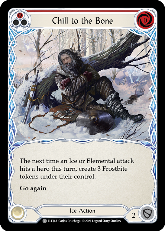 Chill to the Bone (Red) [ELE163] (Tales of Aria)  1st Edition Rainbow Foil | Good Games Morley