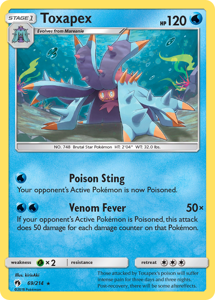 Toxapex (69/214) [Sun & Moon: Lost Thunder] | Good Games Morley