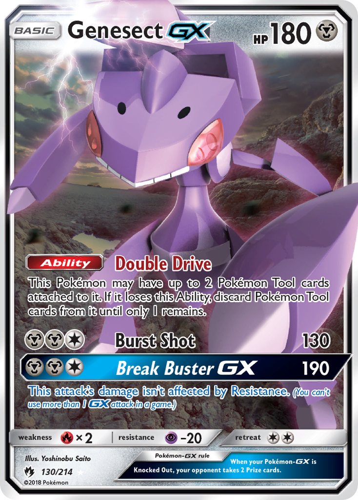 Genesect GX (130/214) [Sun & Moon: Lost Thunder] | Good Games Morley