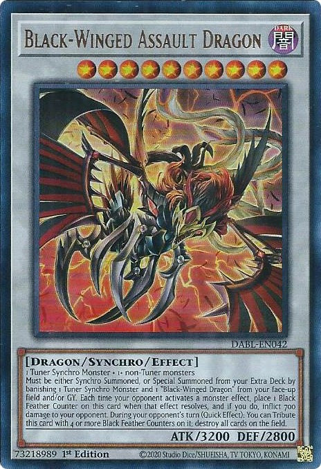 Black-Winged Assault Dragon [DABL-EN042] Ultra Rare | Good Games Morley