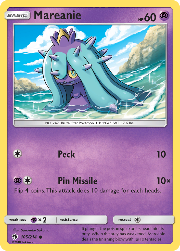 Mareanie (105/214) [Sun & Moon: Lost Thunder] | Good Games Morley