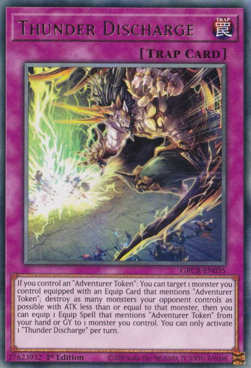 Thunder Discharge [GRCR-EN035] Rare | Good Games Morley