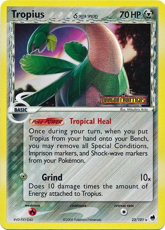 Tropius (23/101) (Delta Species) (Stamped) [EX: Dragon Frontiers] | Good Games Morley