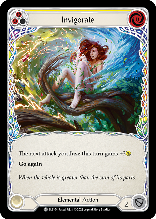 Invigorate (Yellow) [ELE104] (Tales of Aria)  1st Edition Rainbow Foil | Good Games Morley