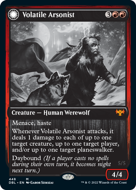 Volatile Arsonist // Dire-Strain Anarchist [Innistrad: Double Feature] | Good Games Morley