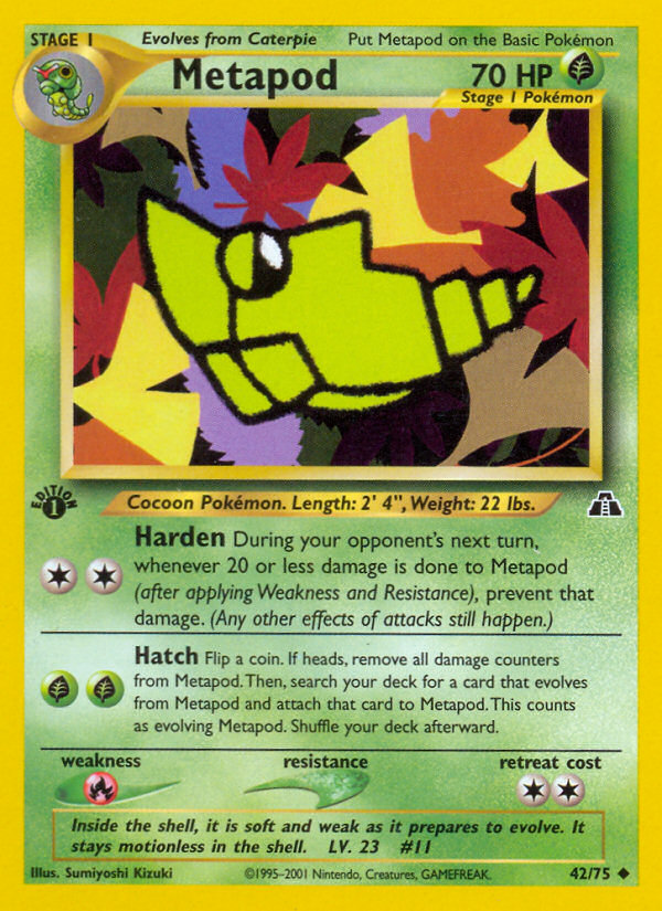 Metapod (42/75) [Neo Discovery 1st Edition] | Good Games Morley