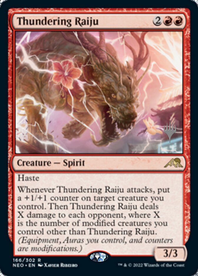 Thundering Raiju (Promo Pack) [Kamigawa: Neon Dynasty Promos] | Good Games Morley