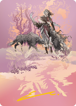 Arlinn, the Pack's Hope 2 Art Card (Gold-Stamped Signature) [Innistrad: Midnight Hunt Art Series] | Good Games Morley