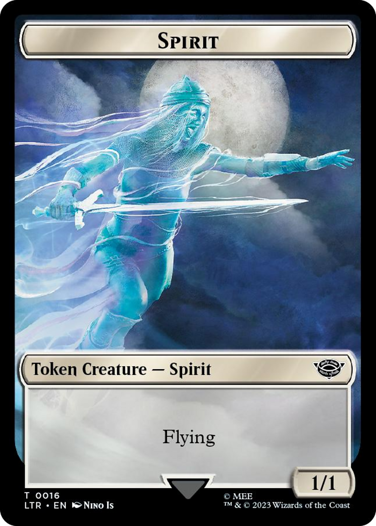 Spirit // Food (0024) Double-Sided Token (Surge Foil) [The Lord of the Rings: Tales of Middle-Earth Tokens] | Good Games Morley