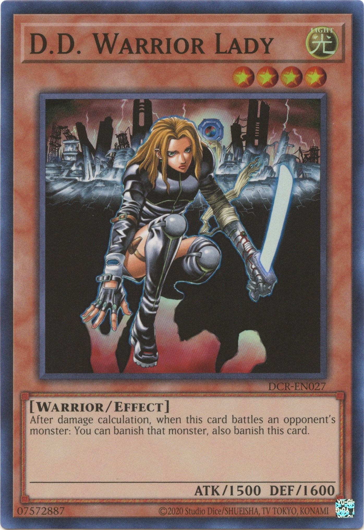 D.D. Warrior Lady (25th Anniversary) [DCR-EN027] Super Rare | Good Games Morley