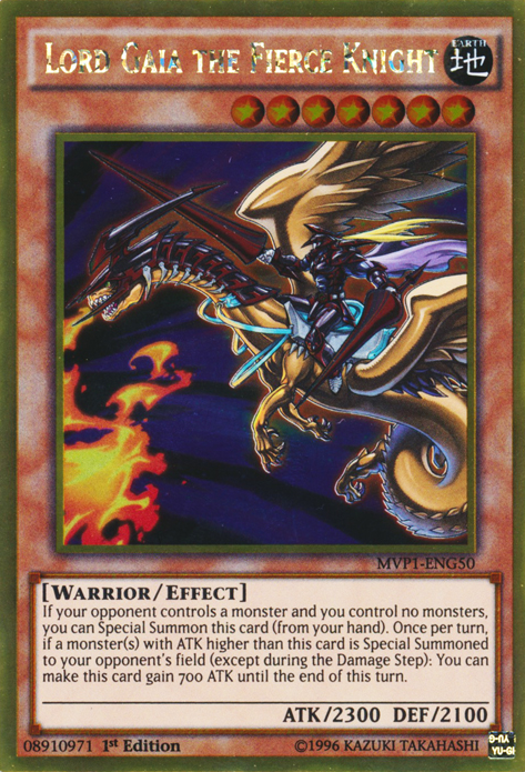 Lord Gaia the Fierce Knight [MVP1-ENG50] Gold Rare | Good Games Morley