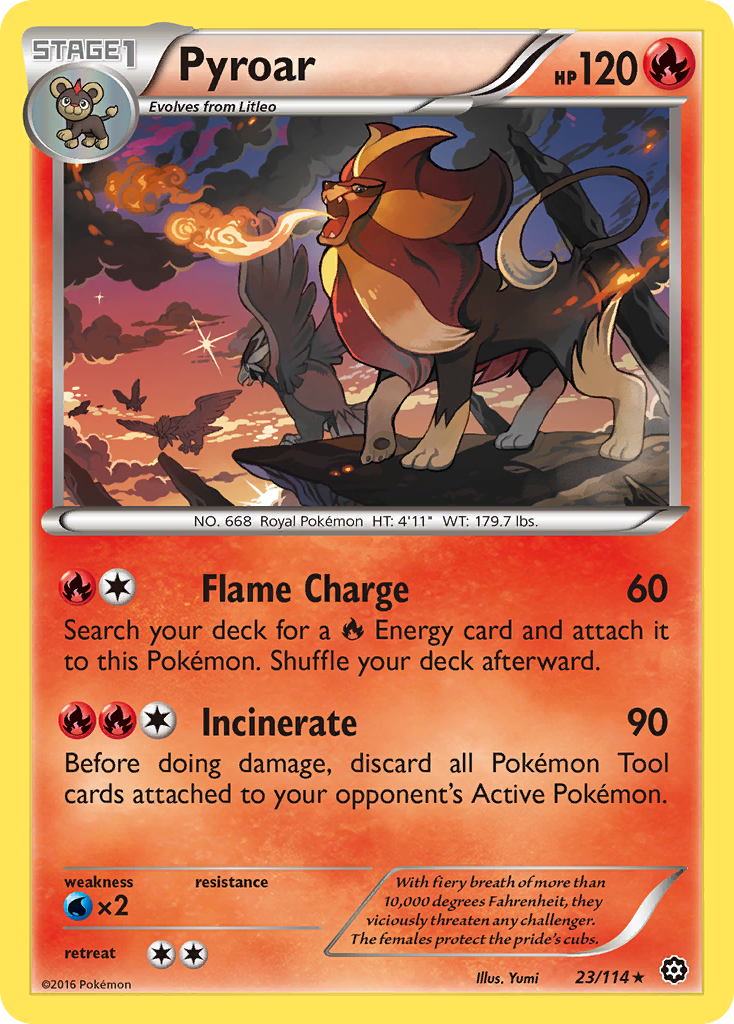 Pyroar (23/114) [XY: Steam Siege] | Good Games Morley