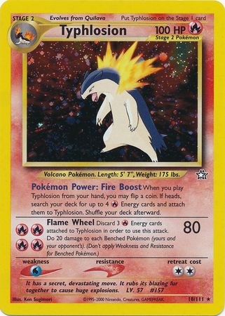 Typhlosion (18/111) [Neo Genesis Unlimited] | Good Games Morley
