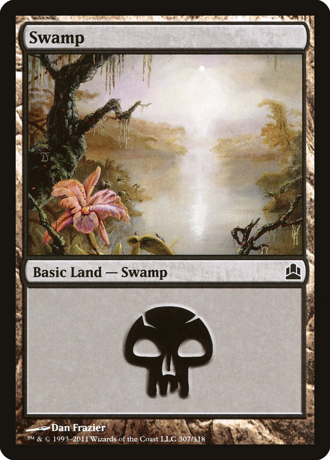 Swamp (307) [Commander 2011] | Good Games Morley
