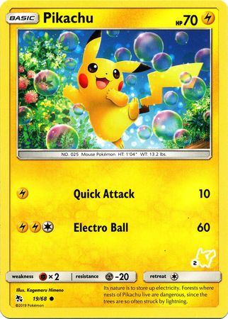 Pikachu (19/68) (Pikachu Stamp #2) [Battle Academy 2020] | Good Games Morley