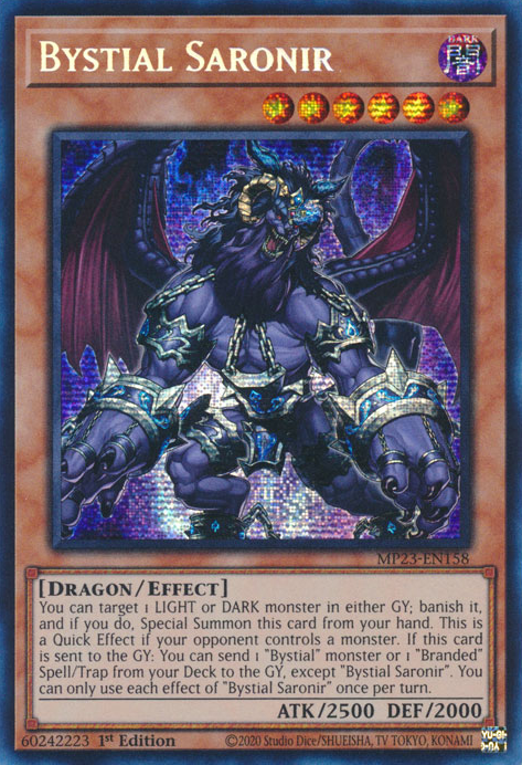 Bystial Saronir [MP23-EN158] Prismatic Secret Rare | Good Games Morley