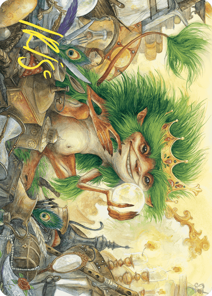 Knickknack Ouphe Art Card (Gold-Stamped Signature) [Wilds of Eldraine Art Series] | Good Games Morley
