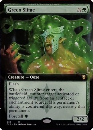 Green Slime (Extended Art) [Commander Legends: Battle for Baldur's Gate] | Good Games Morley