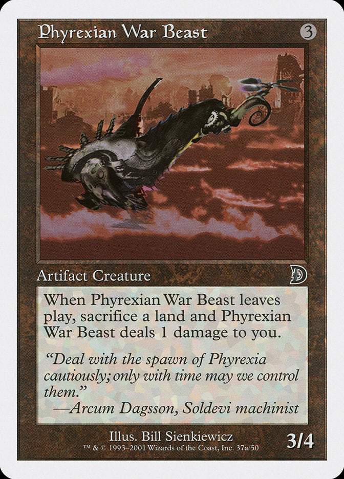 Phyrexian War Beast (Signature on Left) [Deckmasters] | Good Games Morley