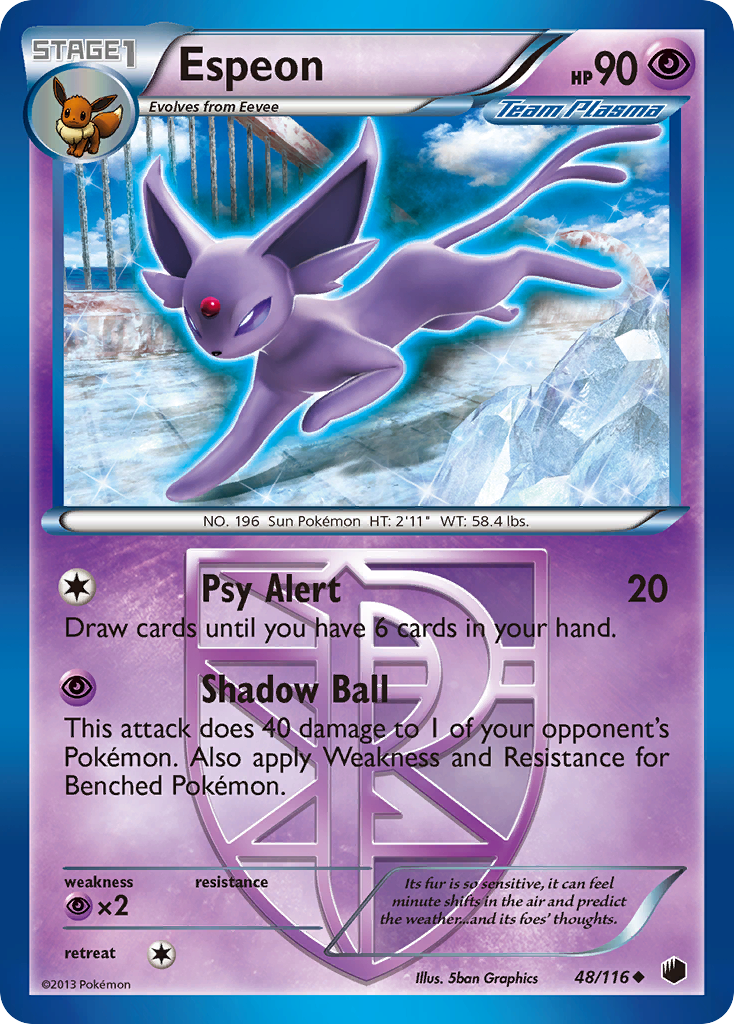 Espeon (48/116) [Black & White: Plasma Freeze] | Good Games Morley