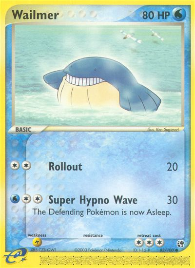 Wailmer (83/100) [EX: Sandstorm] | Good Games Morley