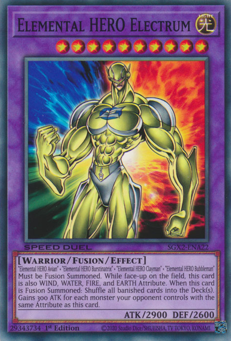 Elemental HERO Electrum [SGX2-ENA22] Common | Good Games Morley