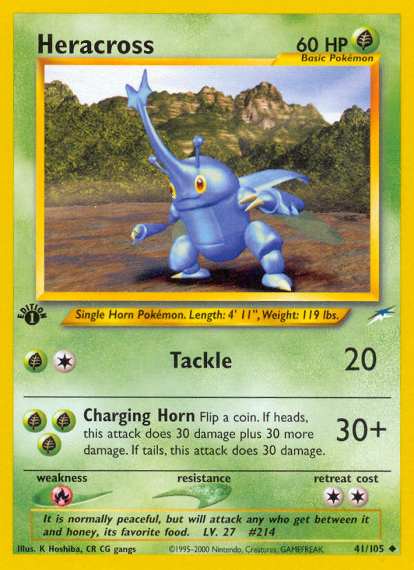 Heracross (41/105) [Neo Destiny 1st Edition] | Good Games Morley