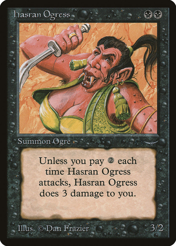 Hasran Ogress (Dark Mana Cost) [Arabian Nights] | Good Games Morley