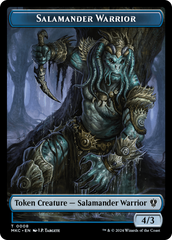 Salamander Warrior // Zombie Double-Sided Token [Murders at Karlov Manor Commander Tokens] | Good Games Morley