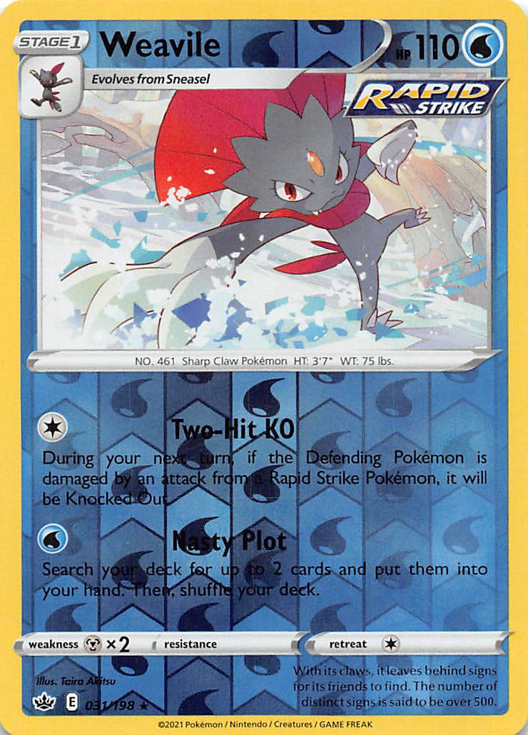 Weavile (031/198) [Sword & Shield: Chilling Reign] | Good Games Morley
