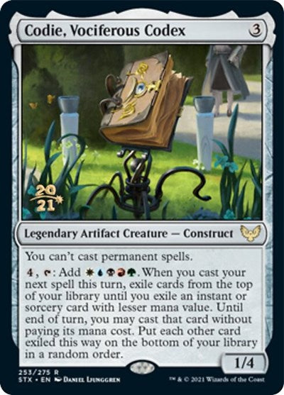 Codie, Vociferous Codex [Strixhaven: School of Mages Prerelease Promos] | Good Games Morley