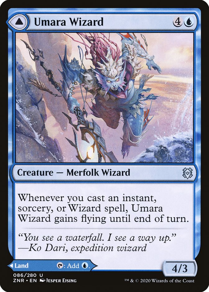 Umara Wizard // Umara Skyfalls [Zendikar Rising] | Good Games Morley