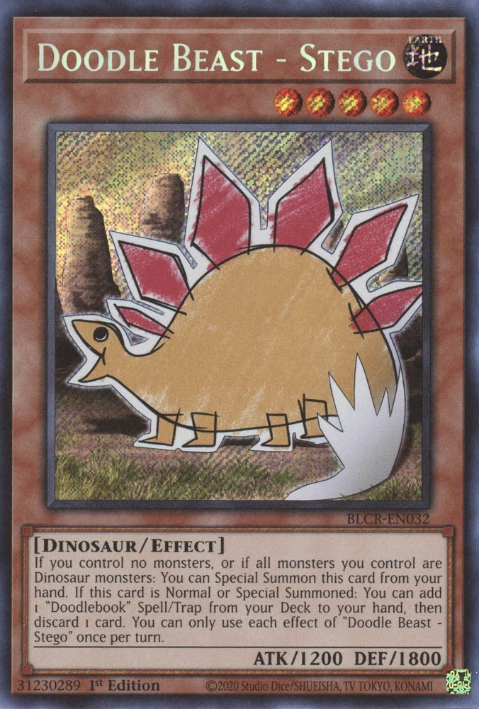 Doodle Beast - Stego [BLCR-EN032] Secret Rare | Good Games Morley