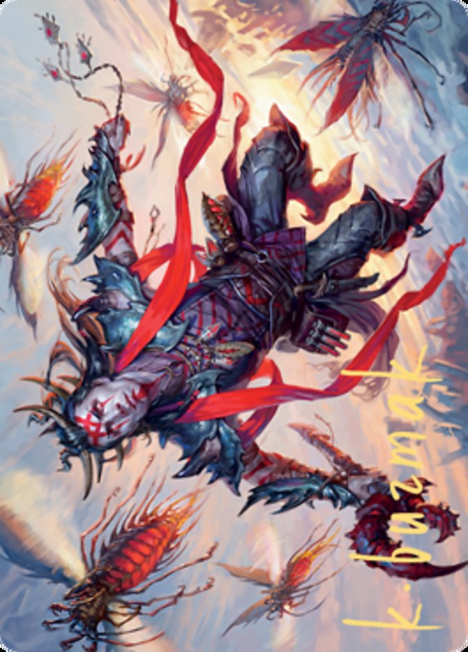 Scion of the Swarm Art Card (Gold-Stamped Signature) [Zendikar Rising Art Series] | Good Games Morley