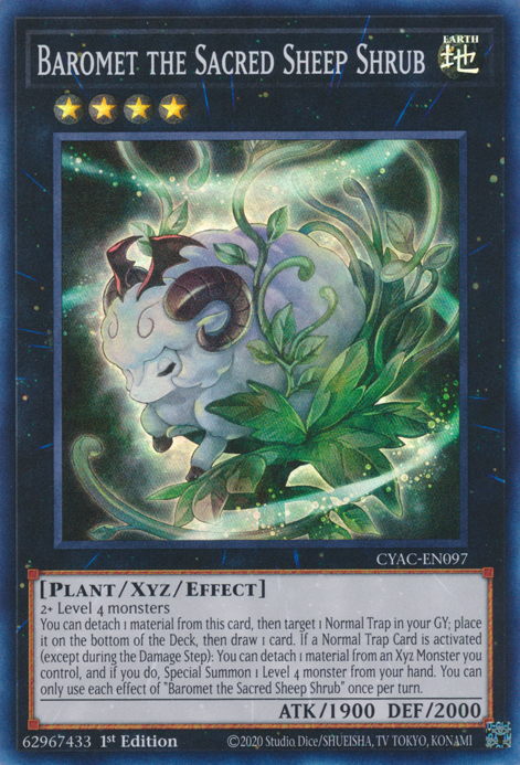 Baromet the Sacred Sheep Shrub [CYAC-EN097] Super Rare | Good Games Morley