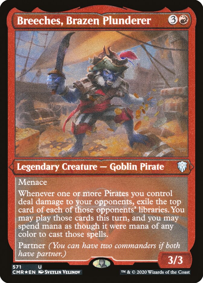 Breeches, Brazen Plunderer (Etched) [Commander Legends] | Good Games Morley