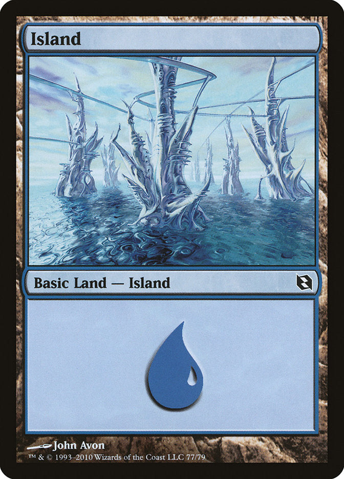 Island (77) [Duel Decks: Elspeth vs. Tezzeret] | Good Games Morley