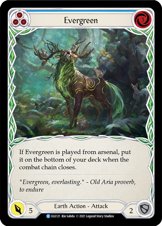 Evergreen (Blue) [ELE121] (Tales of Aria)  1st Edition Normal | Good Games Morley