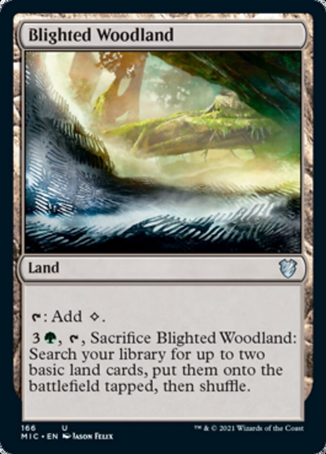 Blighted Woodland [Innistrad: Midnight Hunt Commander] | Good Games Morley