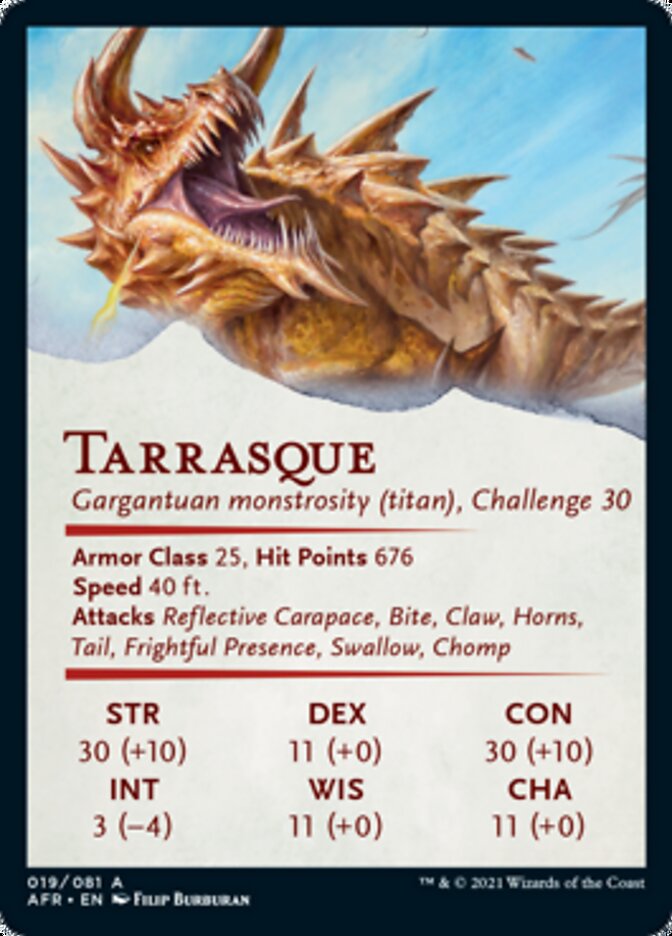 Tarrasque Art Card [Dungeons & Dragons: Adventures in the Forgotten Realms Art Series] | Good Games Morley