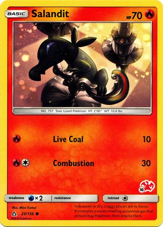 Salandit (25/156) (Charizard Stamp #18) [Battle Academy 2020] | Good Games Morley
