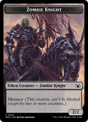 Zombie Knight // Human (6) Double-Sided Token [March of the Machine Commander Tokens] | Good Games Morley