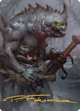 Gray Slaad Art Card (Gold-Stamped Signature) [Commander Legends: Battle for Baldur's Gate Art Series] | Good Games Morley