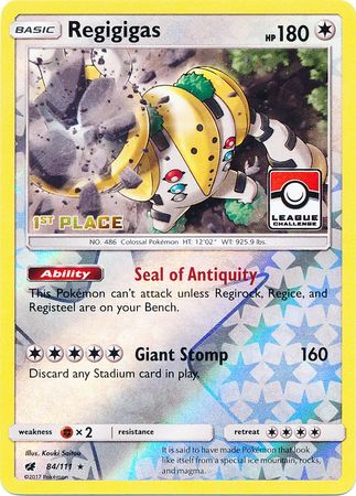 Regigigas (84/111) (League Promo 1st Place) [Sun & Moon: Crimson Invasion] | Good Games Morley