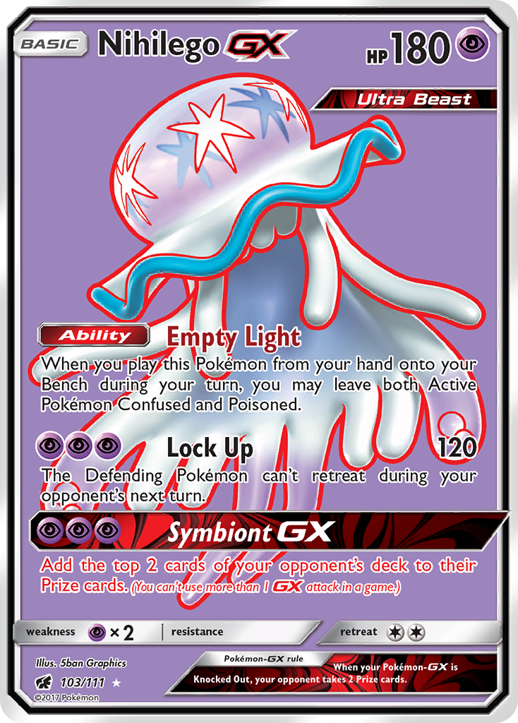 Nihilego GX (103/111) [Sun & Moon: Crimson Invasion] | Good Games Morley