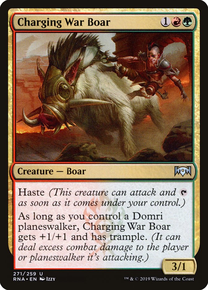 Charging War Boar [Ravnica Allegiance] | Good Games Morley