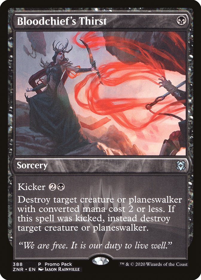 Bloodchief's Thirst (Promo Pack) [Zendikar Rising Promos] | Good Games Morley