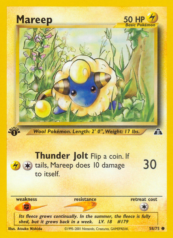 Mareep (58/75) [Neo Discovery 1st Edition] | Good Games Morley