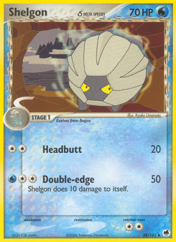 Shelgon (38/101) (Delta Species) [EX: Dragon Frontiers] | Good Games Morley